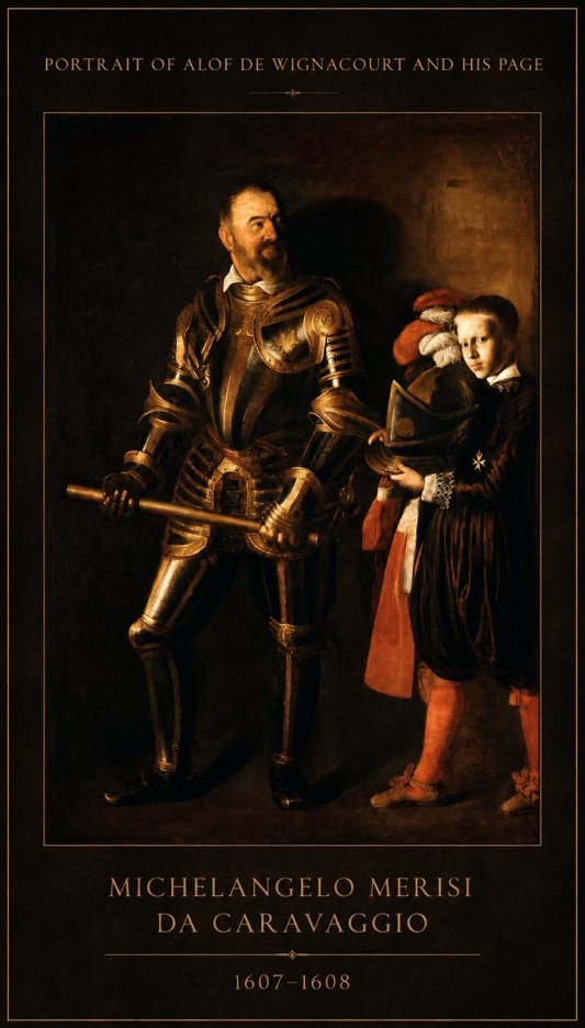Michelangelo Merisi da Caravaggio Portrait of Alof De Wignacourt and His Page No1 - Juliste