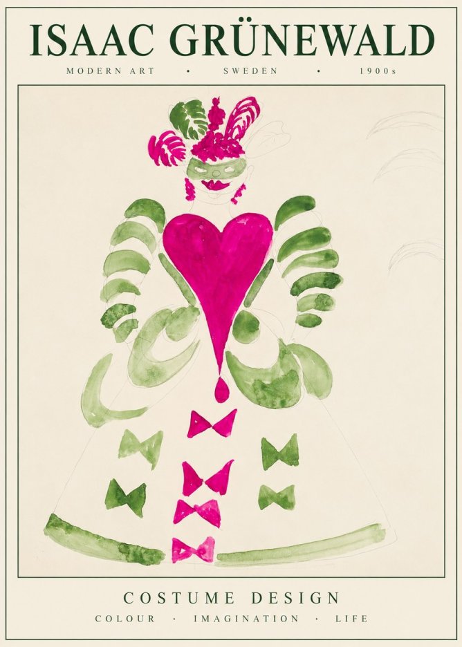 Isaac Grünewald Costume Design XVI No1 - Juliste