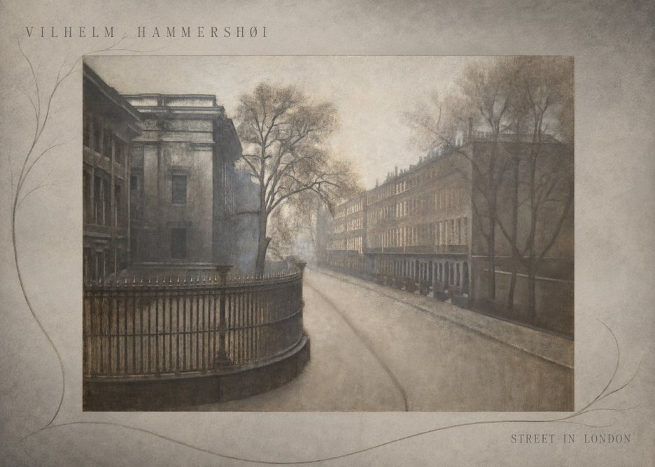 Vilhelm Hammershøi Street in London No5 - Juliste
