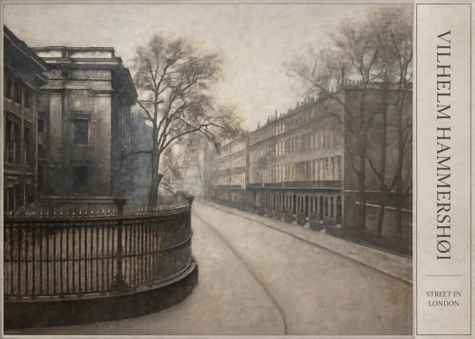 Vilhelm Hammershøi Street in London No6 - Juliste
