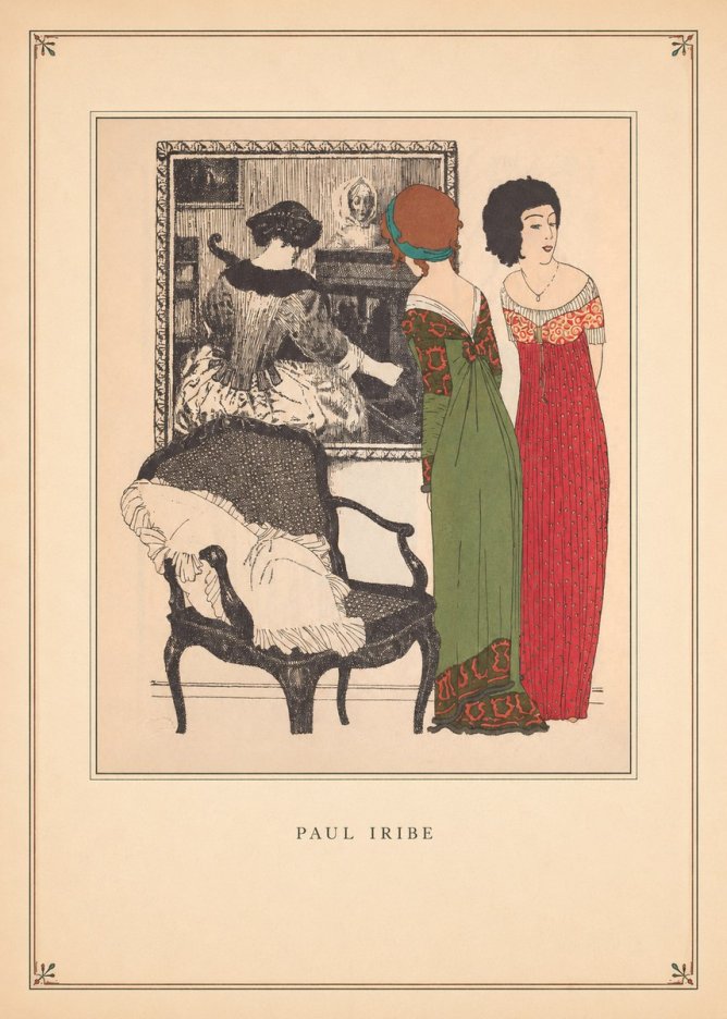 Paul Iribe Fashion Scene No3 - Juliste