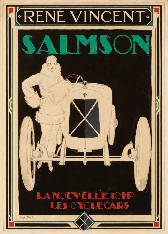 René Vincent Salmson La Nouvelle 10Hp Les Cyclecars No2 - Juliste