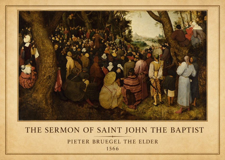 Pieter Bruegel The Sermon of Saint John the Baptist II No1 - Juliste