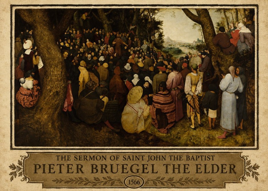 Pieter Bruegel The Sermon of Saint John the Baptist II No2 - Juliste
