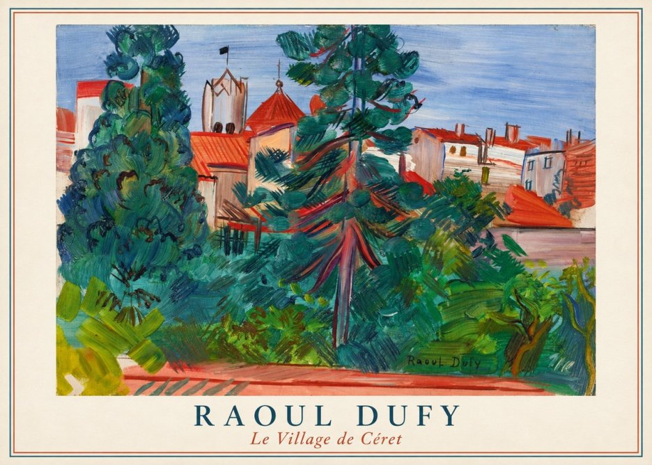 Raoul Dufy Le Village De Céret No4 - Juliste