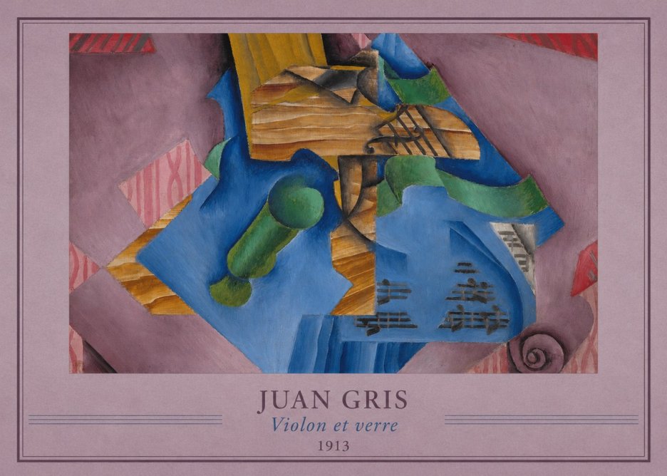 Juan Gris Violon Et Verre No4 - Juliste