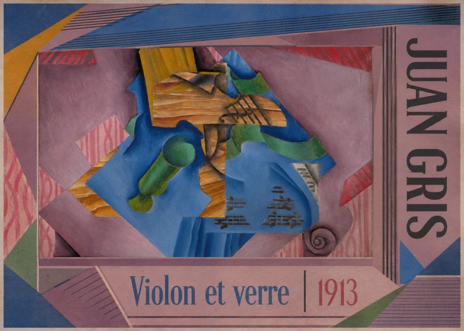 Juan Gris Violon Et Verre No6 - Juliste