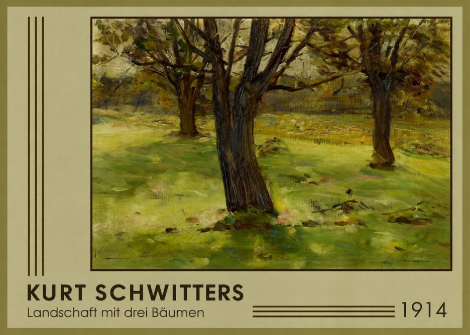 Kurt Schwitters Landschaft Mit Drei Bäumen No1 - Juliste