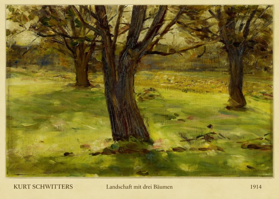 Kurt Schwitters Landschaft Mit Drei Bäumen No6 - Juliste