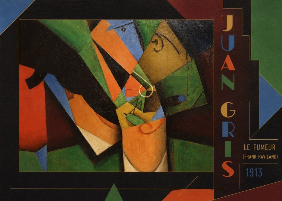 Juan Gris Le Fumeur (Frank Haviland) No2 - Juliste