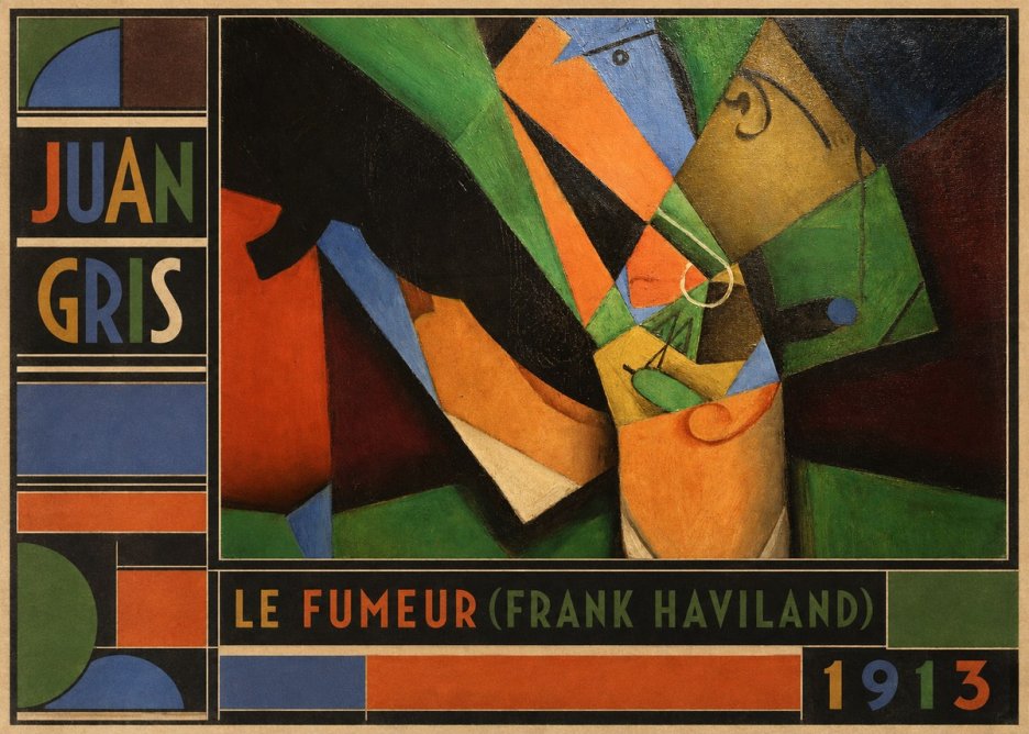 Juan Gris Le Fumeur (Frank Haviland) No5 - Juliste