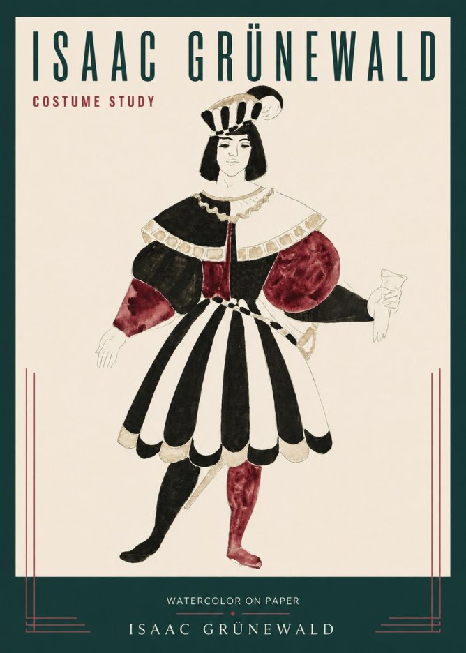 Isaac Grünewald Costume Study VIII No3 - Juliste