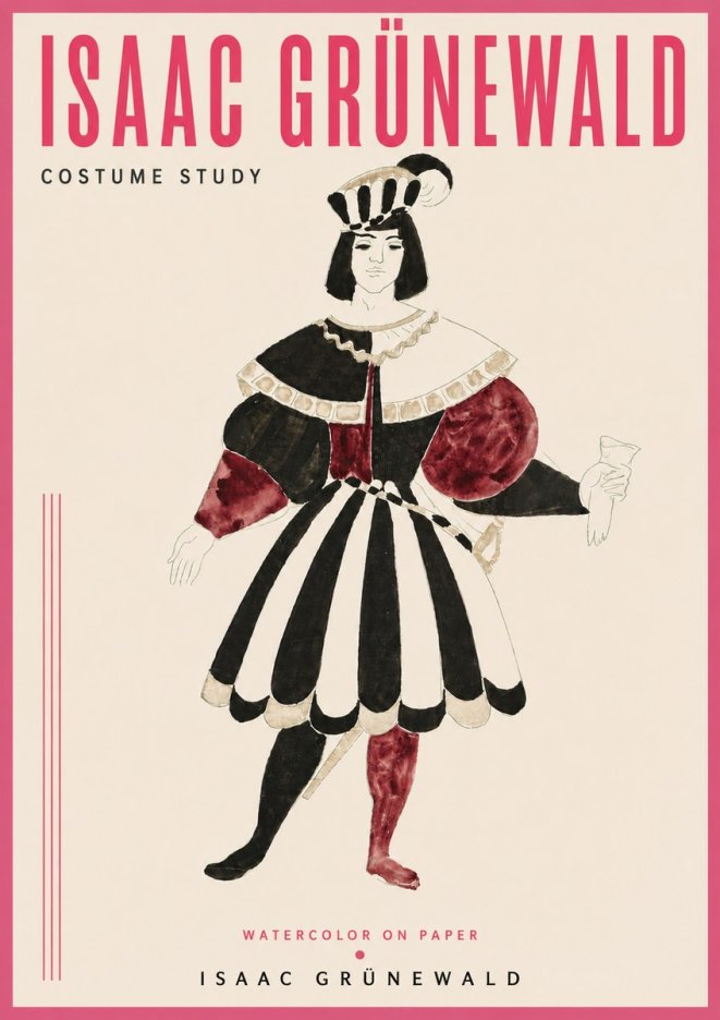 Isaac Grünewald Costume Study VIII No4 - Juliste