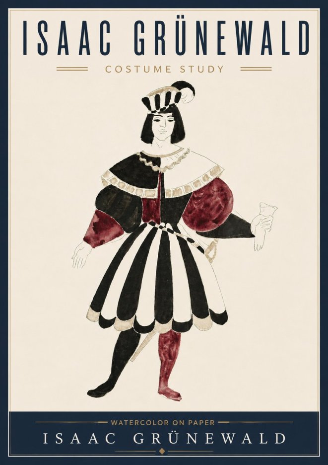 Isaac Grünewald Costume Study VIII No5 - Juliste