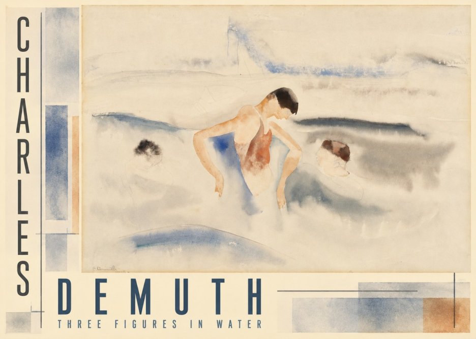 Charles Demuth Three Figures in Water No2 - Juliste