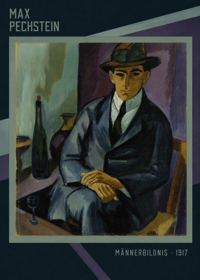 Max Pechstein Männerbildnis • 1917 No3 - Juliste
