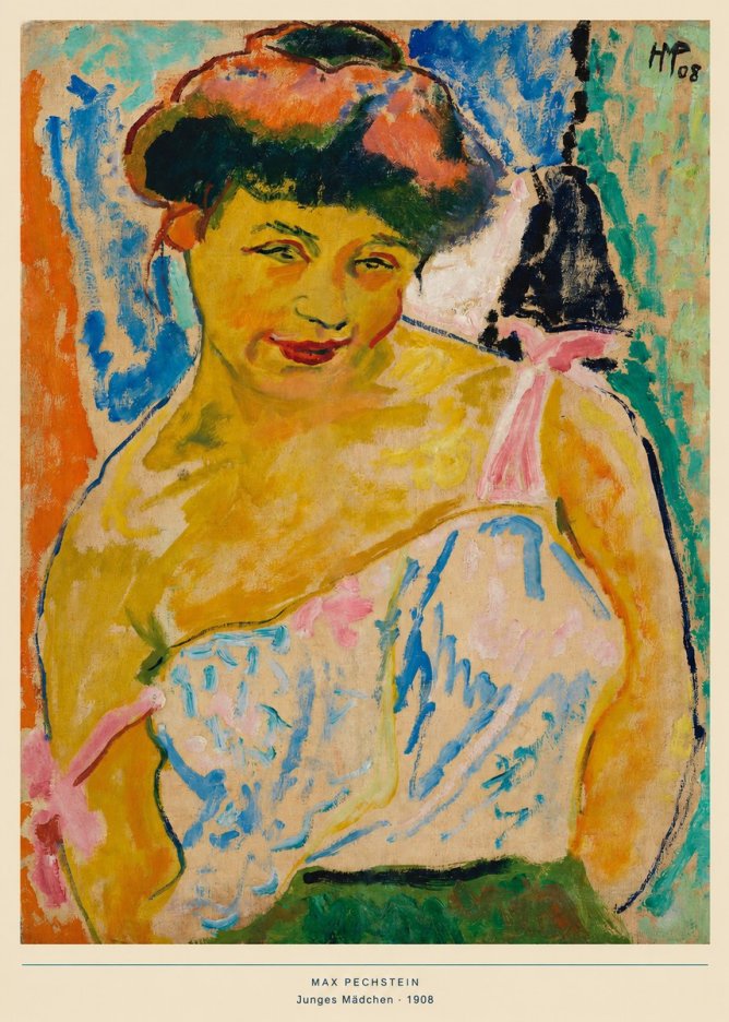 Max Pechstein Junges Mädchen No6 - Juliste