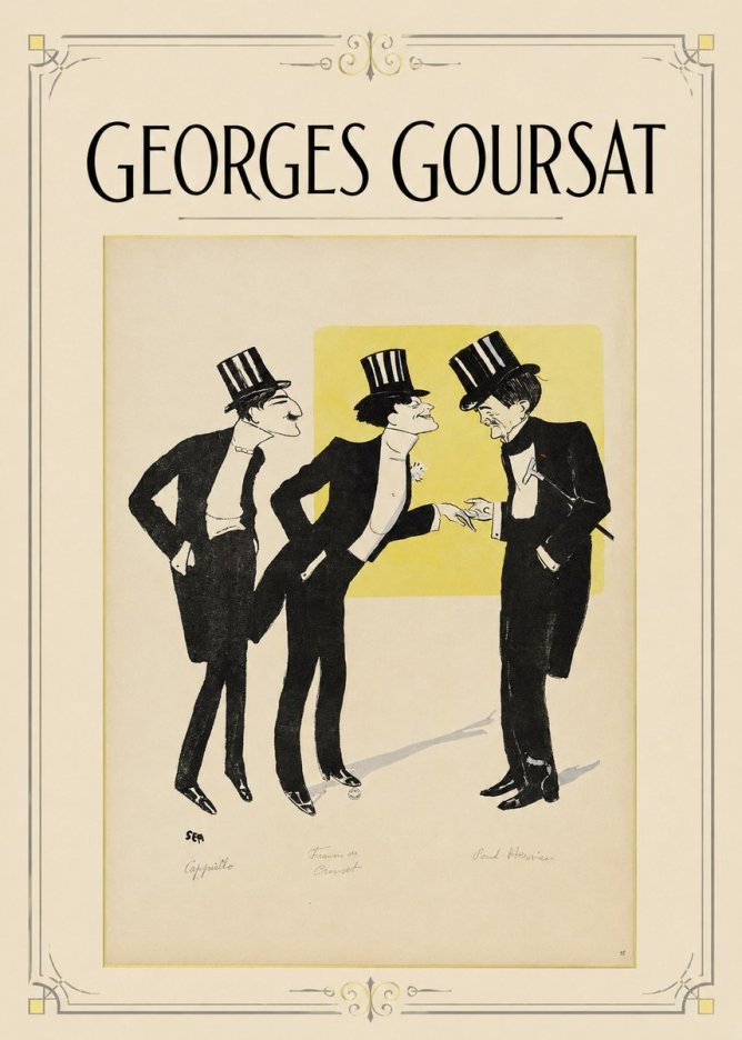 Georges Goursat Capiello, Fraxin De Crouset, Poul Hervieu No1 - Juliste