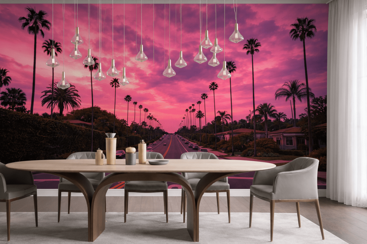 Palm Oasis Sunset