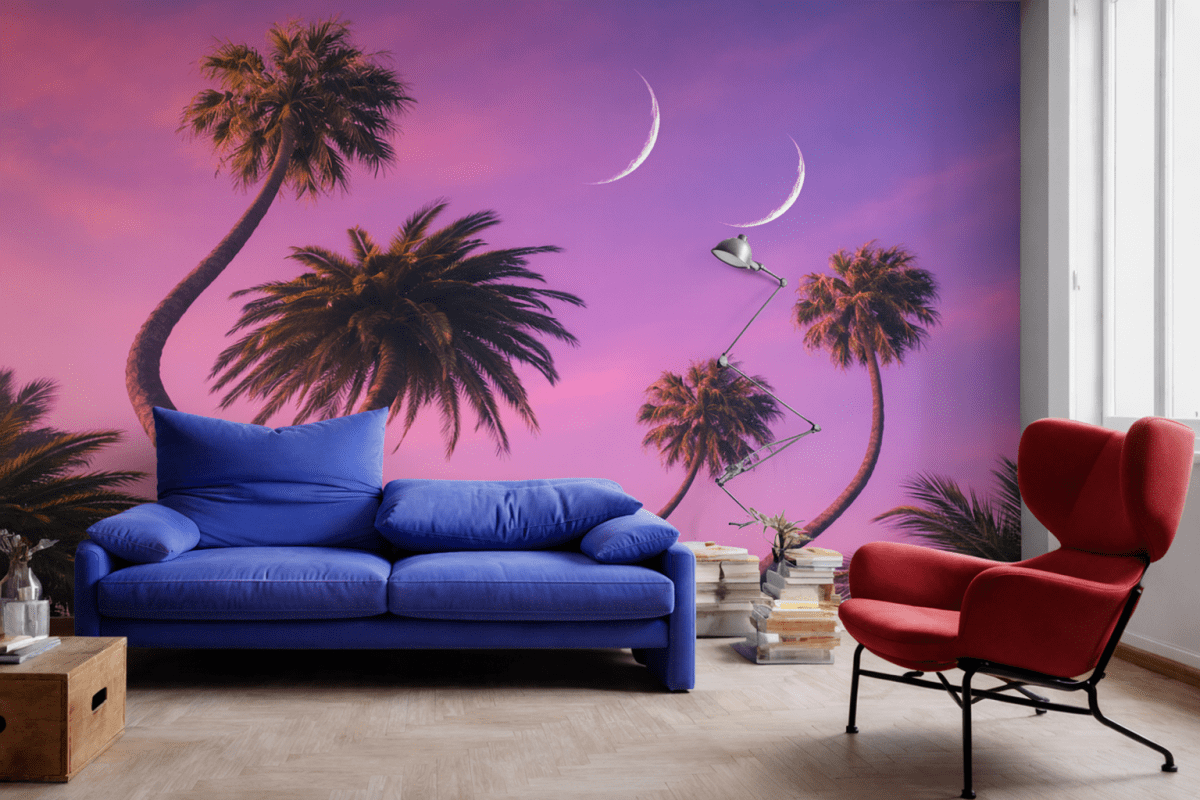 Curved Palms Mural