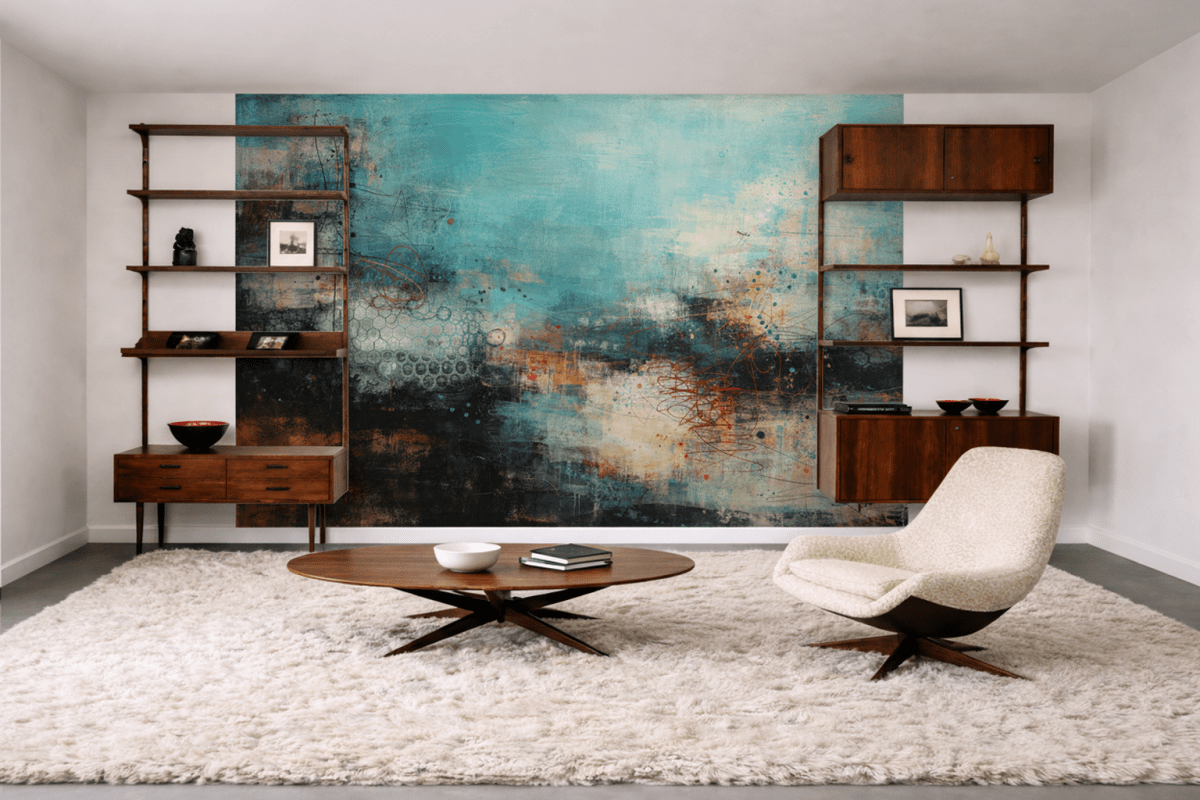 Swirling Aqua Canvas