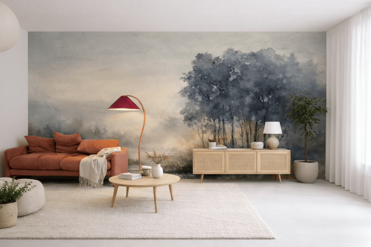 Misty Grove Reflections