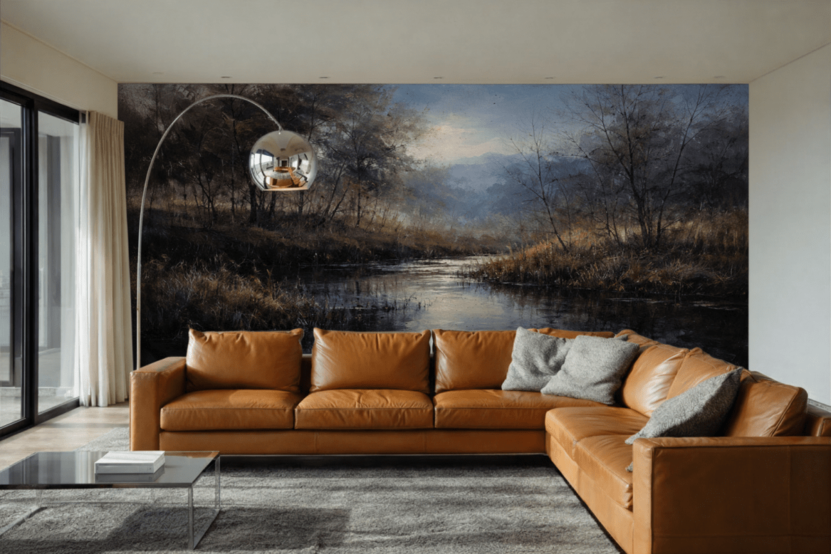 Misty Marshland Reflection