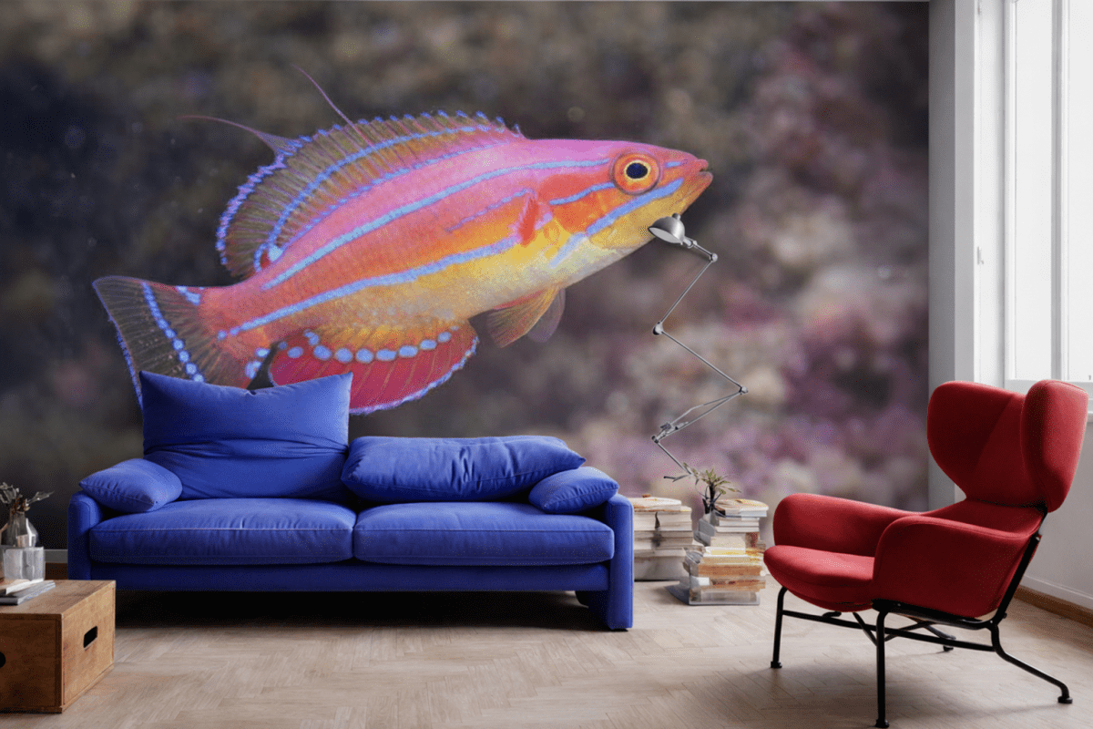 Vivid Coral Mirage