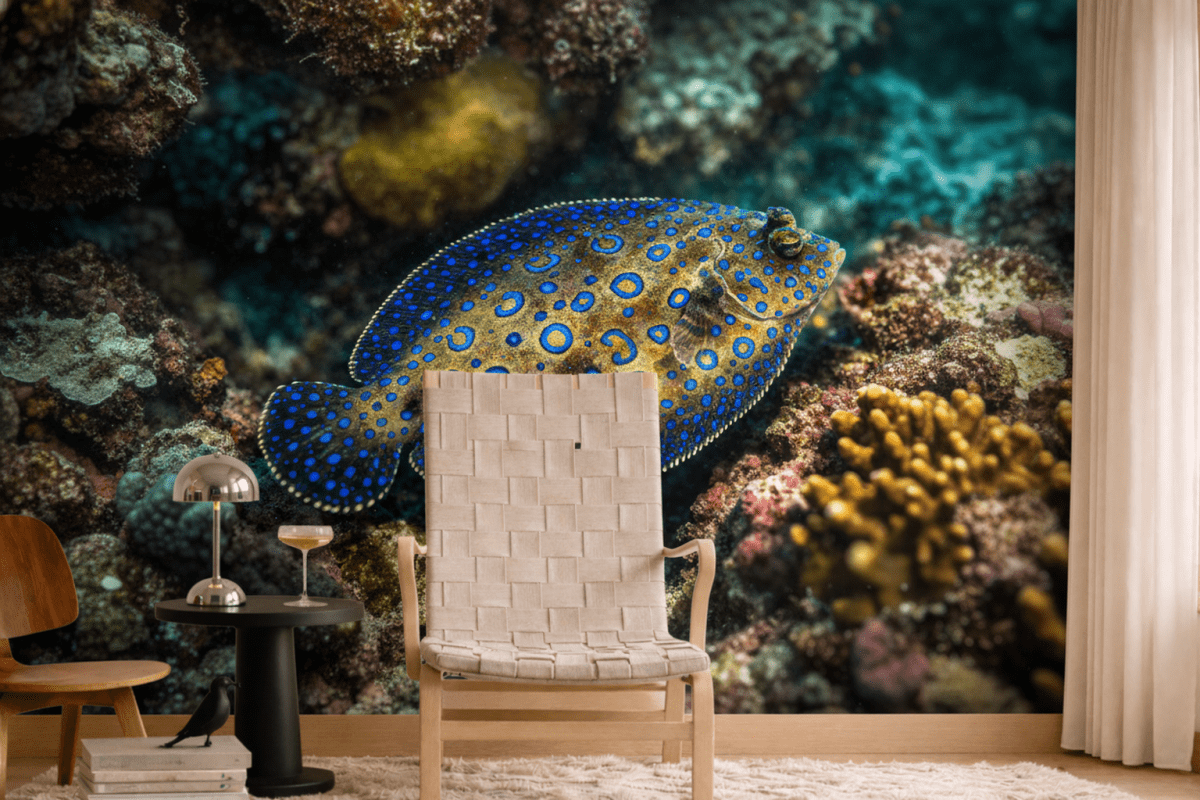 Cobalt Flounder Mural
