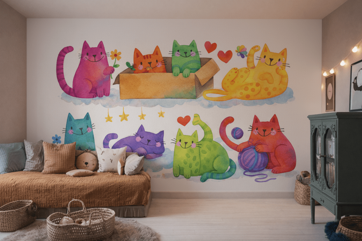 Whimsical Feline Collage