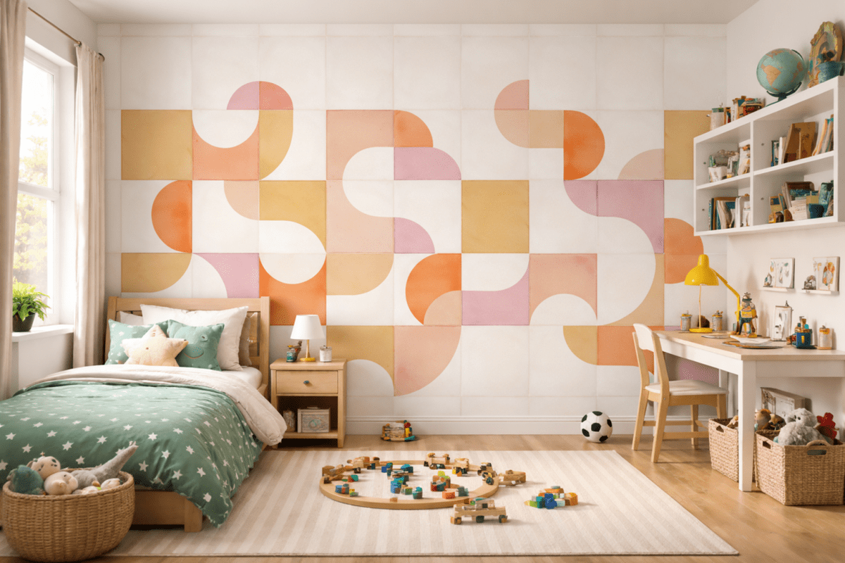 Geometric Mosaic Veil