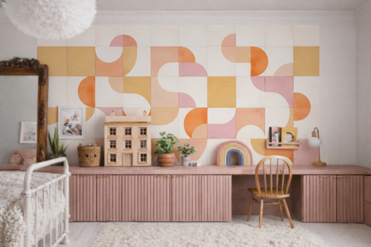 Geometric Mosaic Veil