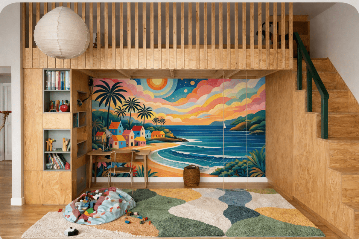 Tropical Ripple Mural