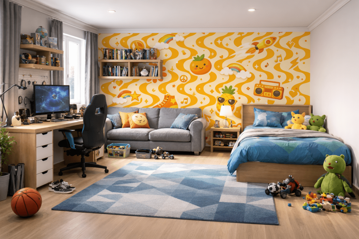 Whimsical Retro Mural