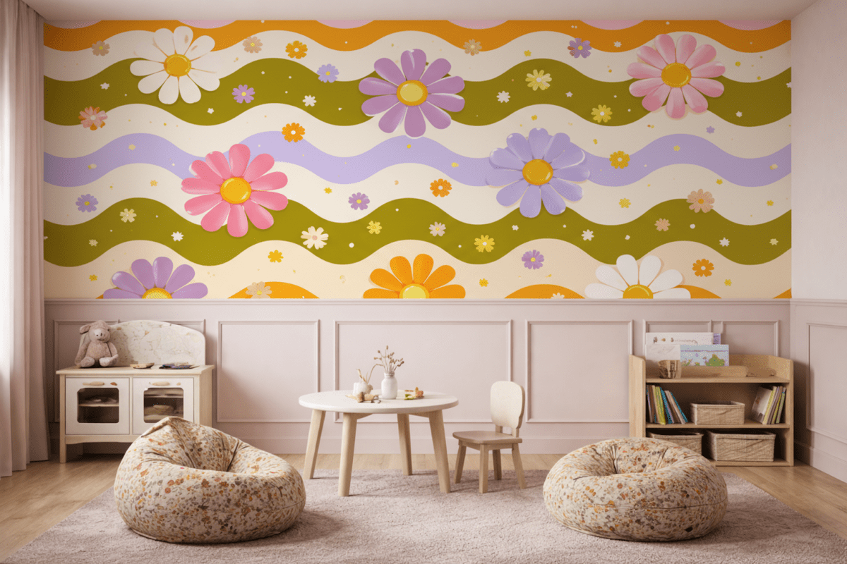 Whimsical Blossom Waves