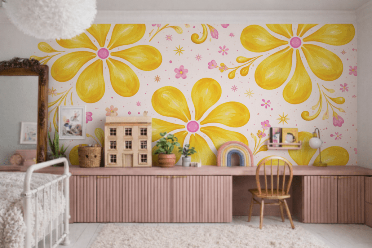 Sunlit Blossom Mural