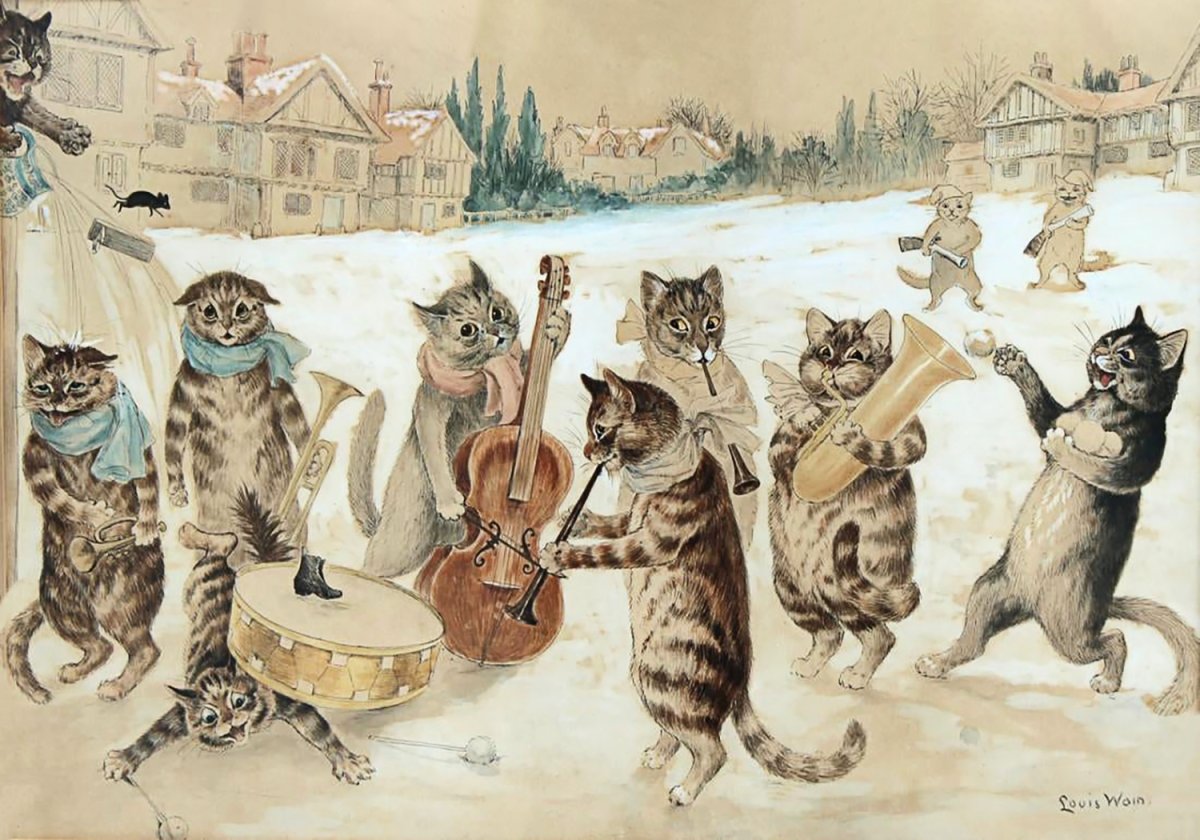 Festive Feline Orchestra