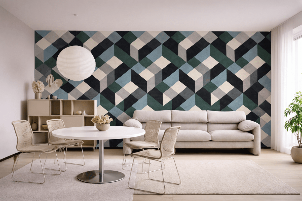 Frosted Geometric Veil