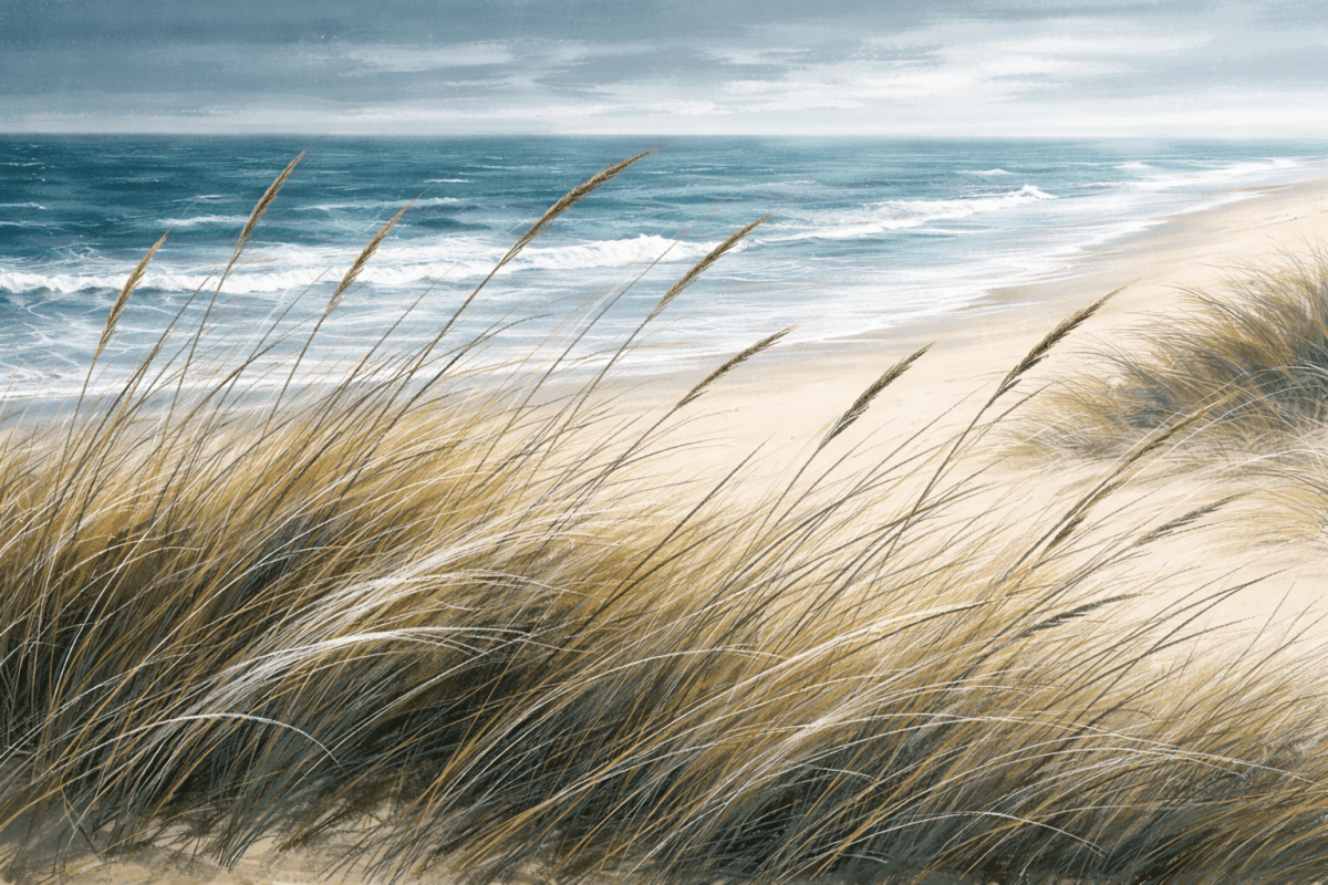 Serene Shoreline Grass