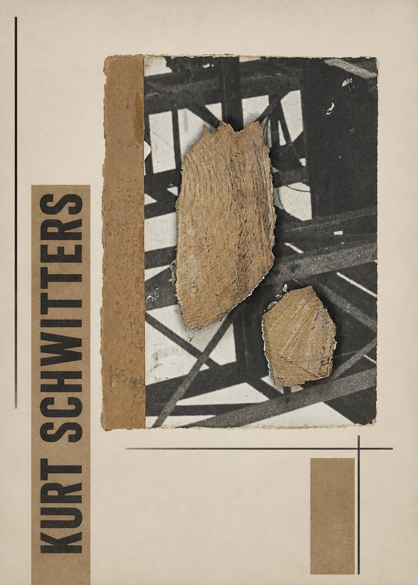 Kurt Schwitters Merz Collage with Found Objects No2 - Juliste