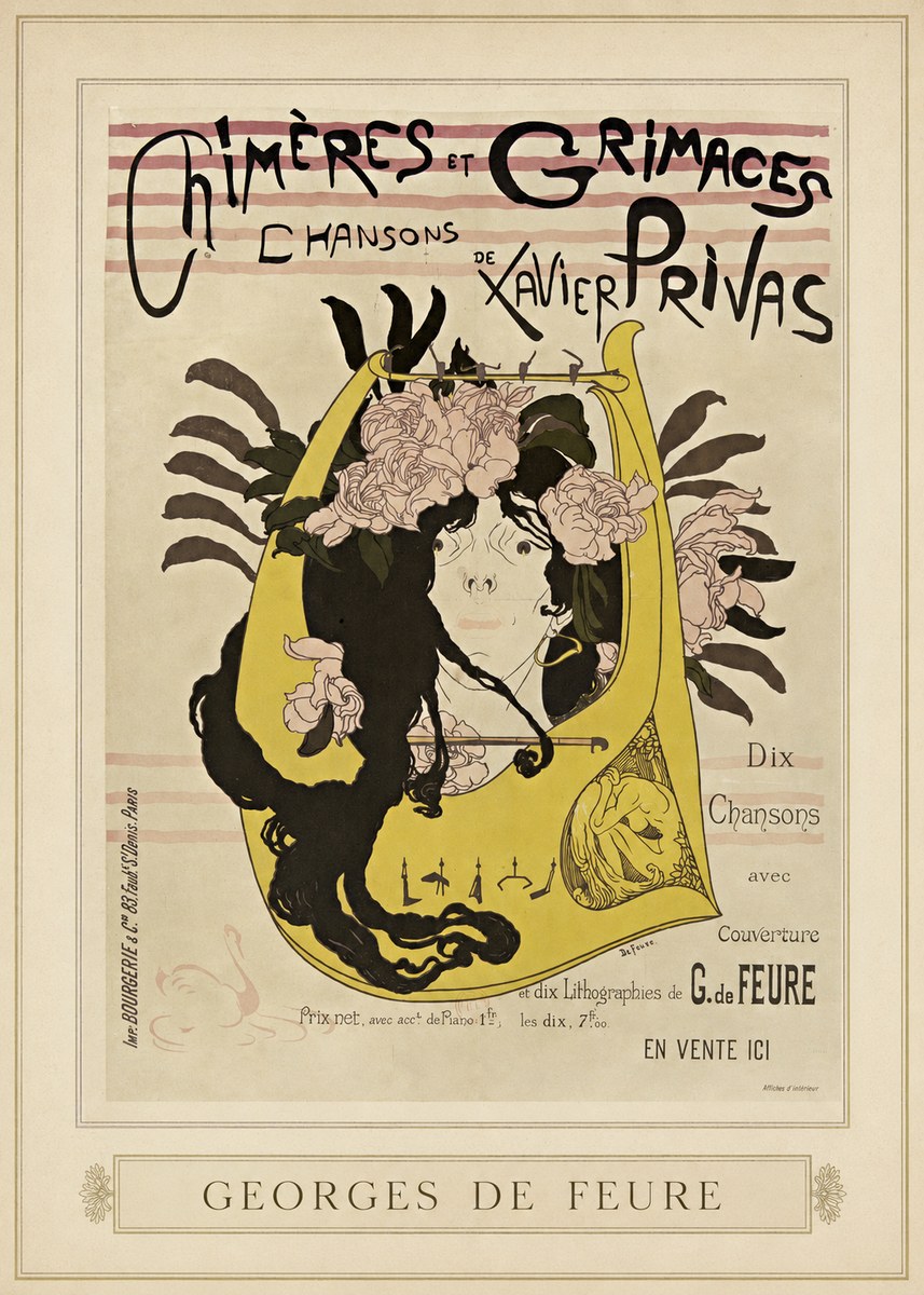 Georges de Feure Chimères Et Grimaces No4 - Juliste