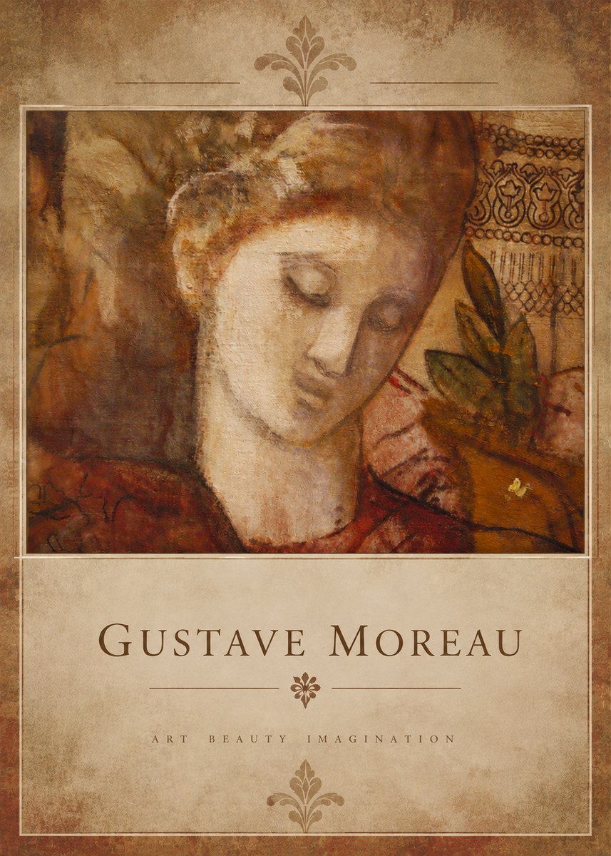 Gustave Moreau Female Head Study No6 - Juliste