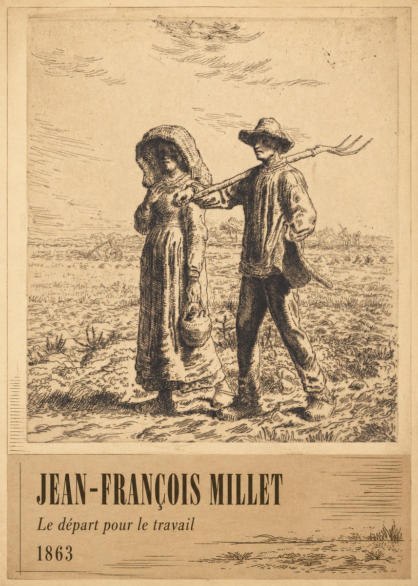 Jean-François Millet Le Départ Pour Le Travail I No2 - Juliste