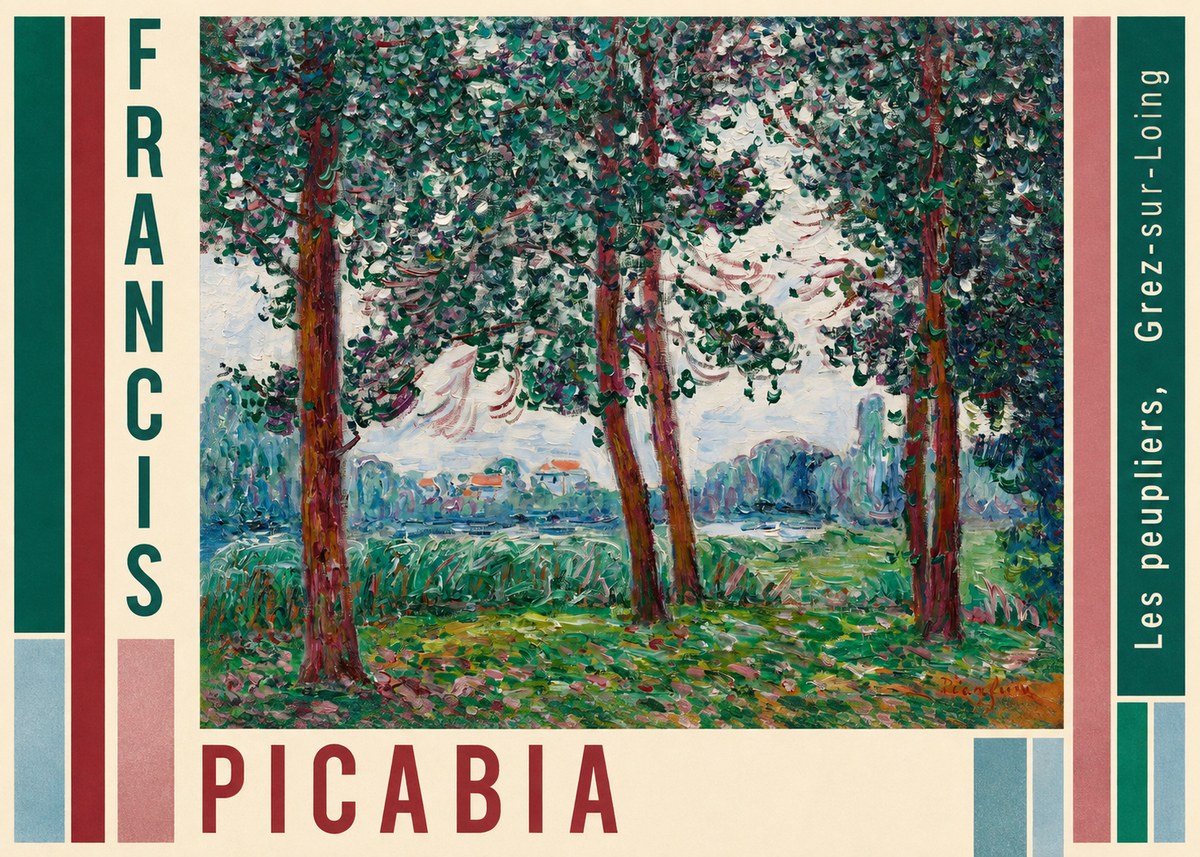 Francis Picabia Les Peupliers, Grez-sur-loing No3 - Juliste