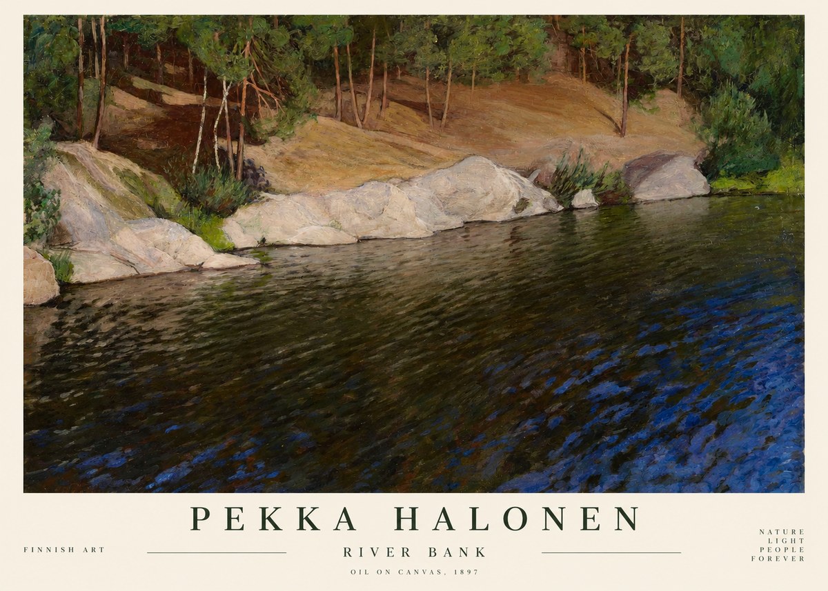 Pekka Halonen River Bank No1 - Juliste