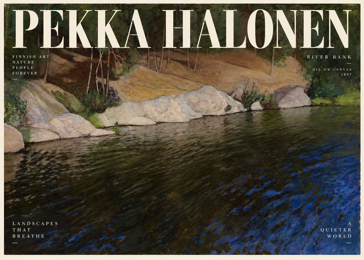 Pekka Halonen River Bank No2 - Juliste