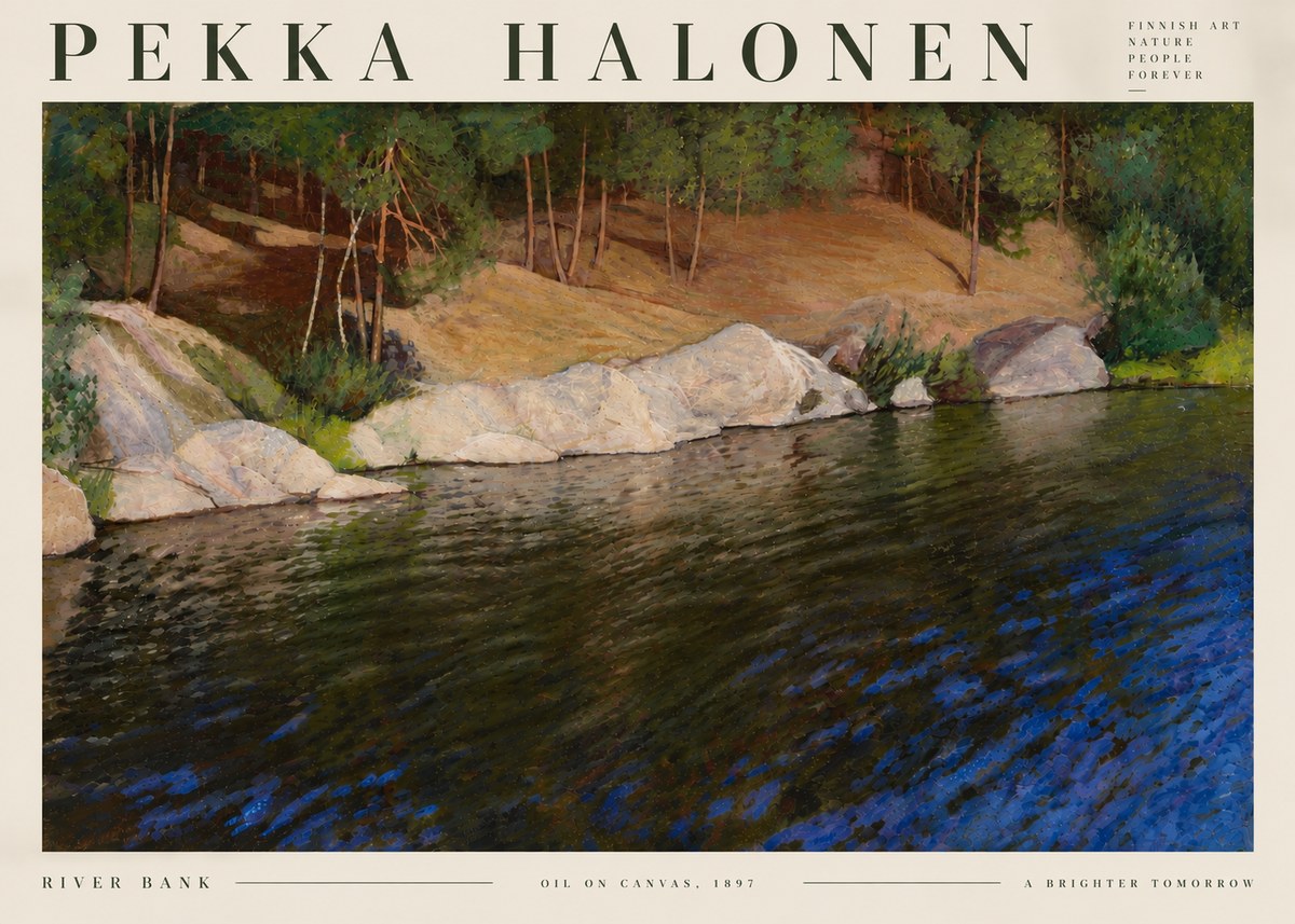 Pekka Halonen River Bank No6 - Juliste