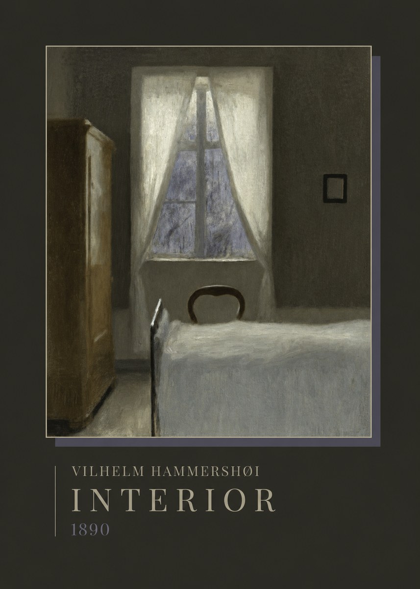 Vilhelm Hammershøi Interior I No4 - Juliste
