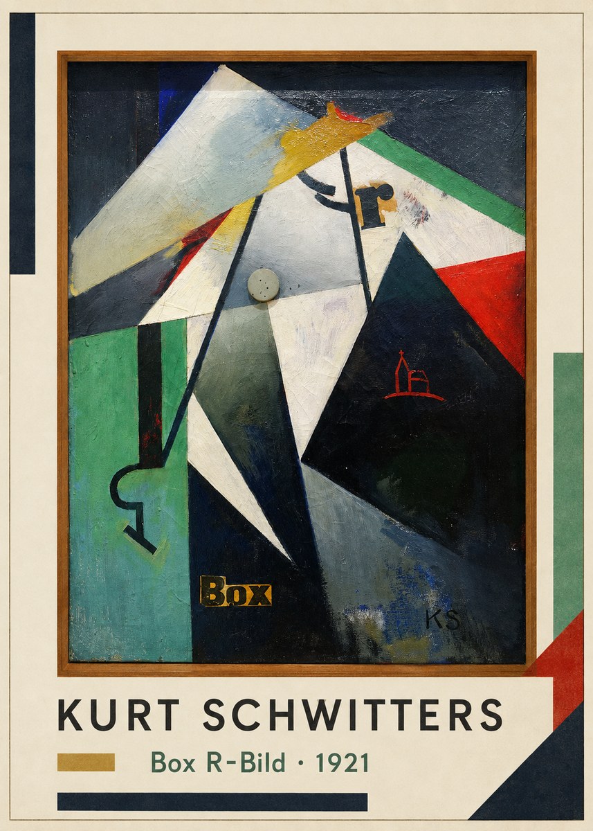 Kurt Schwitters Box R-bild No1 - Juliste