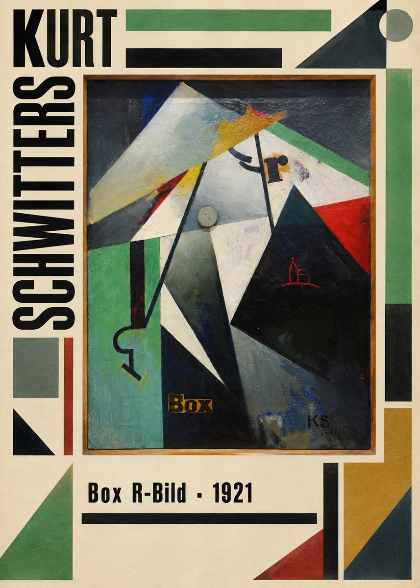 Kurt Schwitters Box R-bild No3 - Juliste